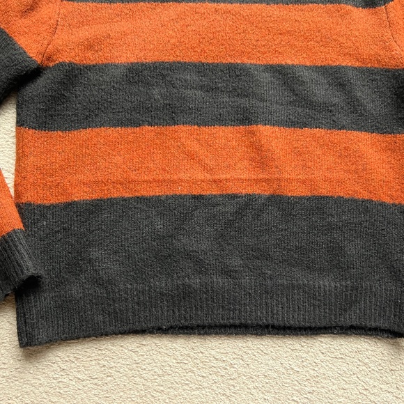 NWT Worthington Black Bronze Wave Striped Crew Neck Long Sleeve Sweater Top Sz S - Picture 6 of 13